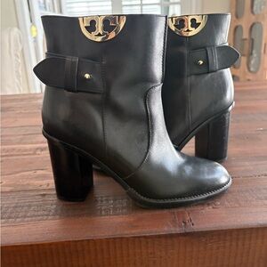 Black Leather Ankle Boots